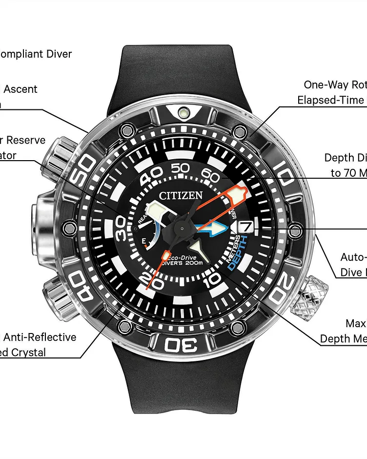 Promaster Aqualand 200M - Men's Eco-Drive Black Dive Watch | CITIZEN Promaster Aqualand 200M - Men's Eco-Drive Black Dive Watch | CITIZEN